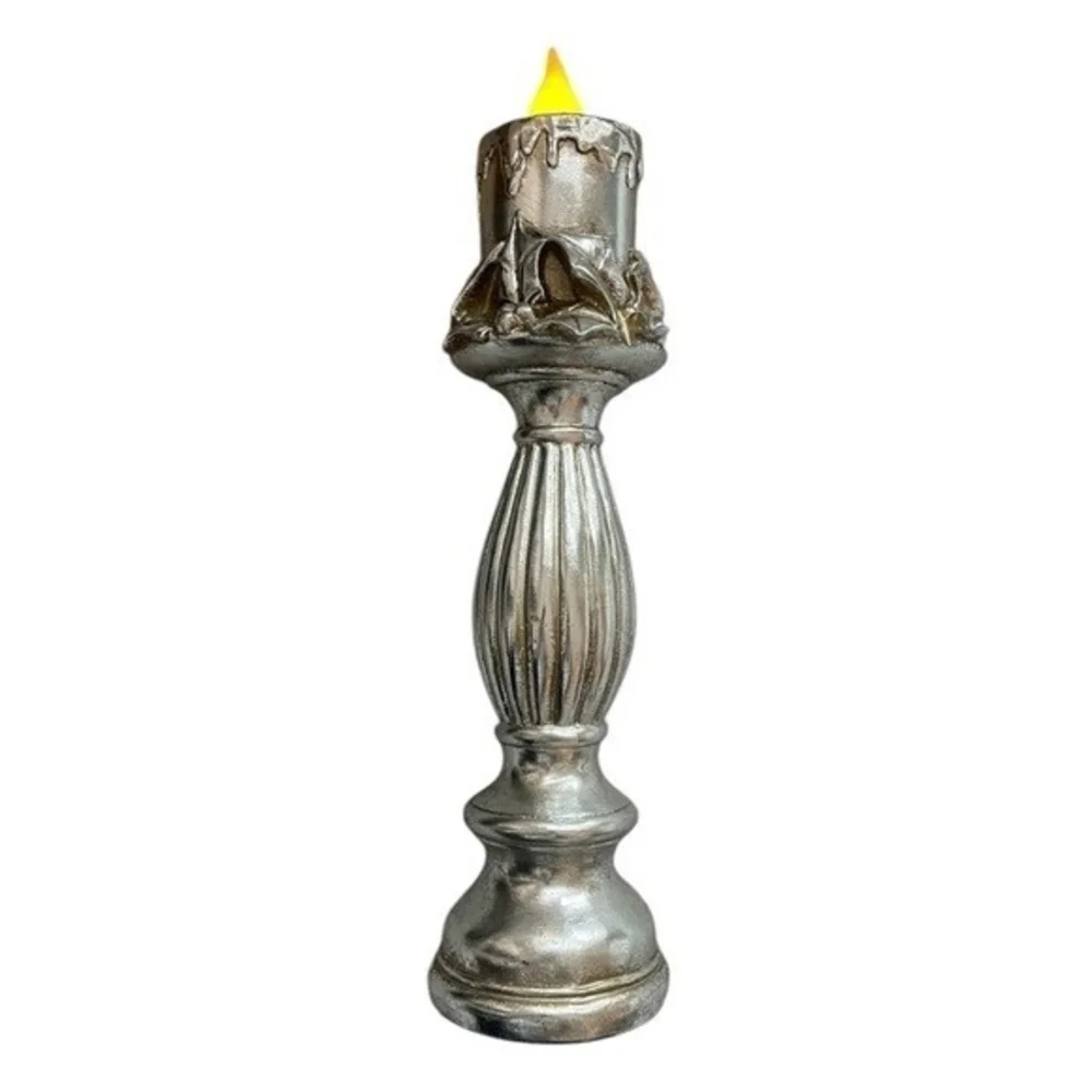 Vintage Style Single Stag LED Candelabra Battery Operated 15.5